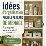 Un placard de nettoyage bien organisé avec des accessoires pratiques