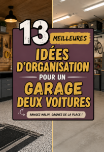 Garage bien organisé avec des outils et accessoires de rangement accessibles