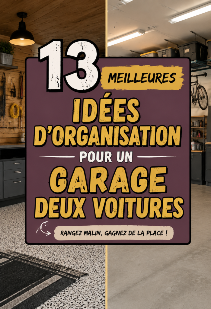 Garage bien organisé avec des outils et accessoires de rangement accessibles