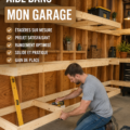 Garage organisé avec des étagères pratiques et des outils bien rangés