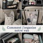 Intérieur d'un van parfaitement organisé avec des solutions de rangement pratiques