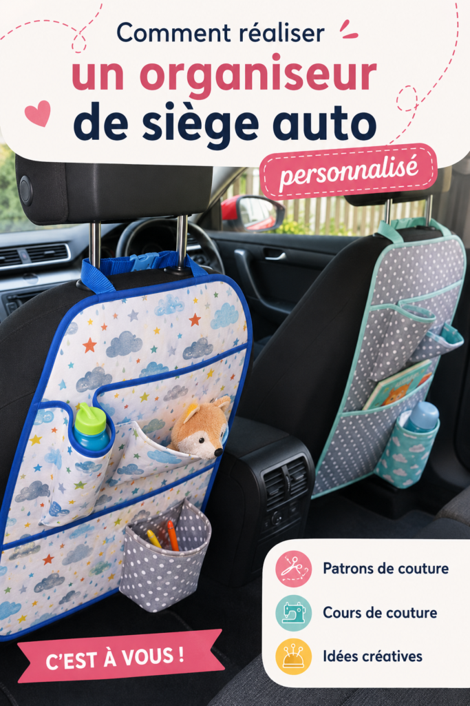 Organiseur de siège automobile fait maison, coloré et pratique