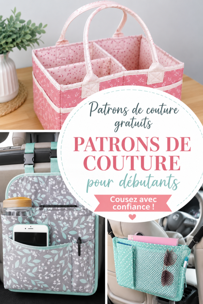 Femme en train de coudre un accessoire à partir d'un patron gratuit dans une ambiance chaleureuse.