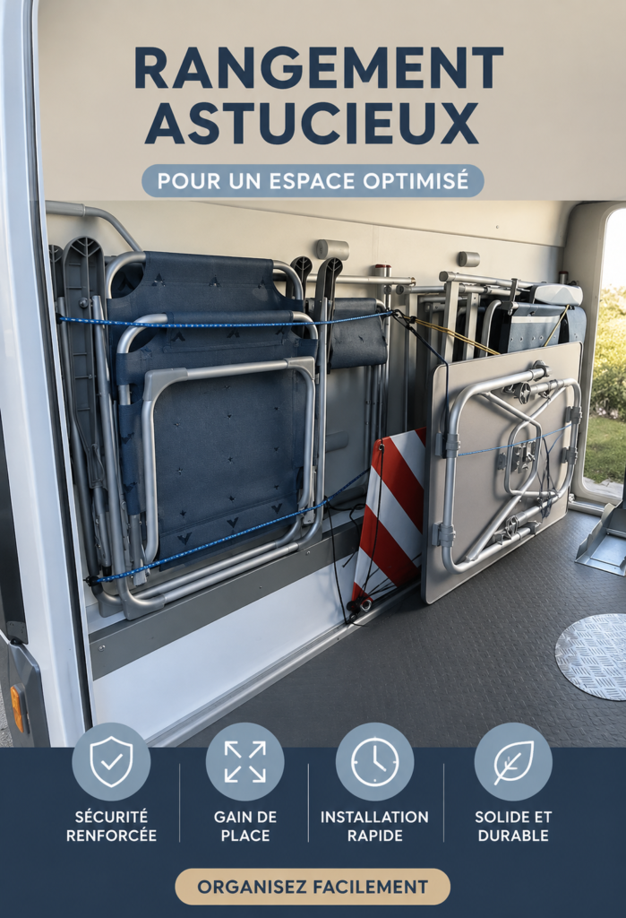 Garage bien rangé avec des solutions pratiques de rangement pour les accessoires auto