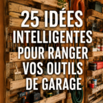 Un garage bien organisé avec des outils rangés en toute sécurité.