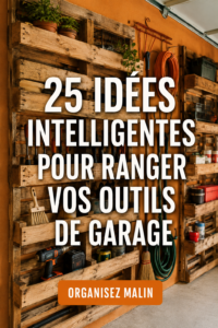 Un garage bien organisé avec des outils rangés en toute sécurité.