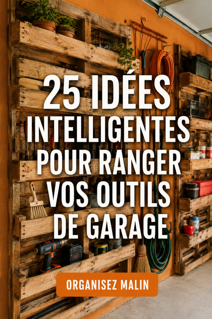 Un garage bien organisé avec des outils rangés en toute sécurité.
