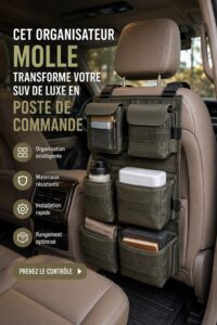 SUV bien rangé avec des accessoires de rangement pratiques