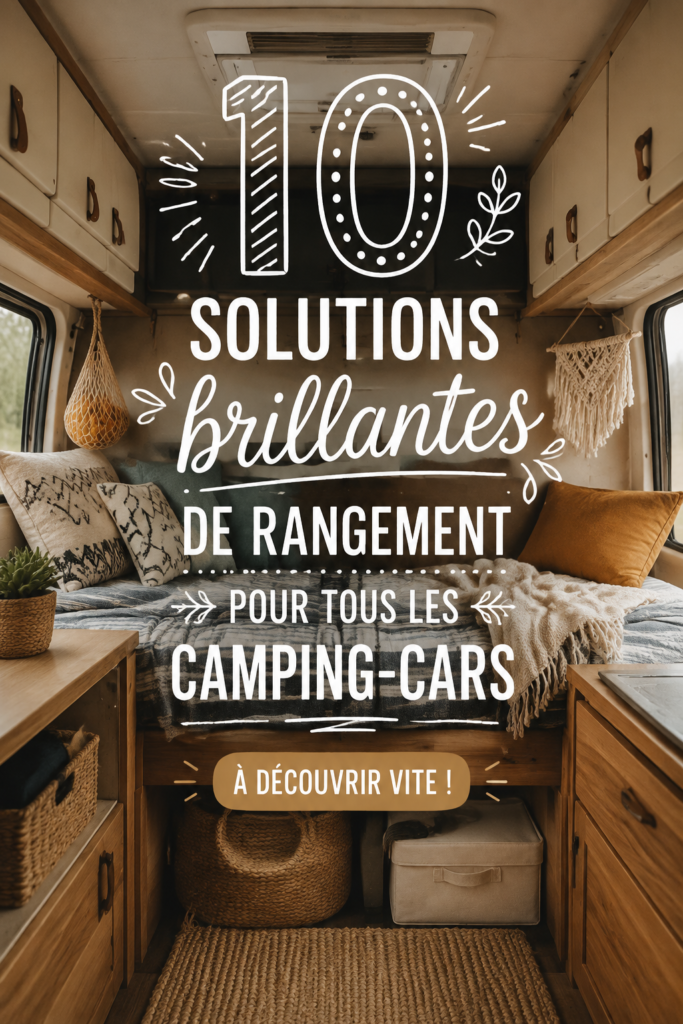 Tente de camping avec des solutions de rangement astucieuses à l'intérieur.