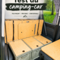 Un VW T6 garé dans un cadre naturel, prêt pour l'aventure.