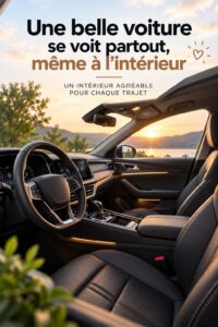 Intérieur de voiture stylé avec des accessoires modernes