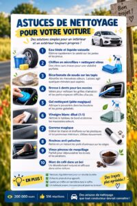 Astuces de nettoyage auto avec des produits efficaces et outils pratiques