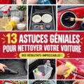 Intérieur de voiture nettoyé avec des accessoires de nettoyage auto