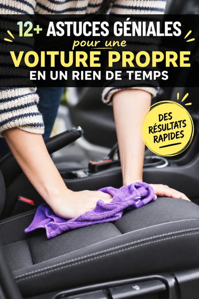 Intérieur de voiture propre et bien rangé après nettoyage