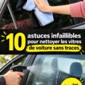 Vitre de voiture propre et brillante après nettoyage