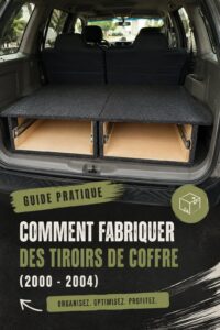 Tiroirs cargo sur mesure dans un véhicule bien organisé