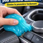 Gel nettoyant auto présenté sur une surface propre, prêt à être utilisé.