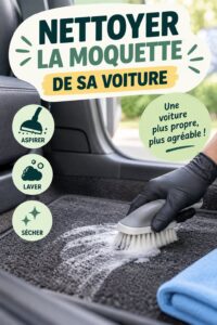 Moquette de voiture propre et bien entretenue