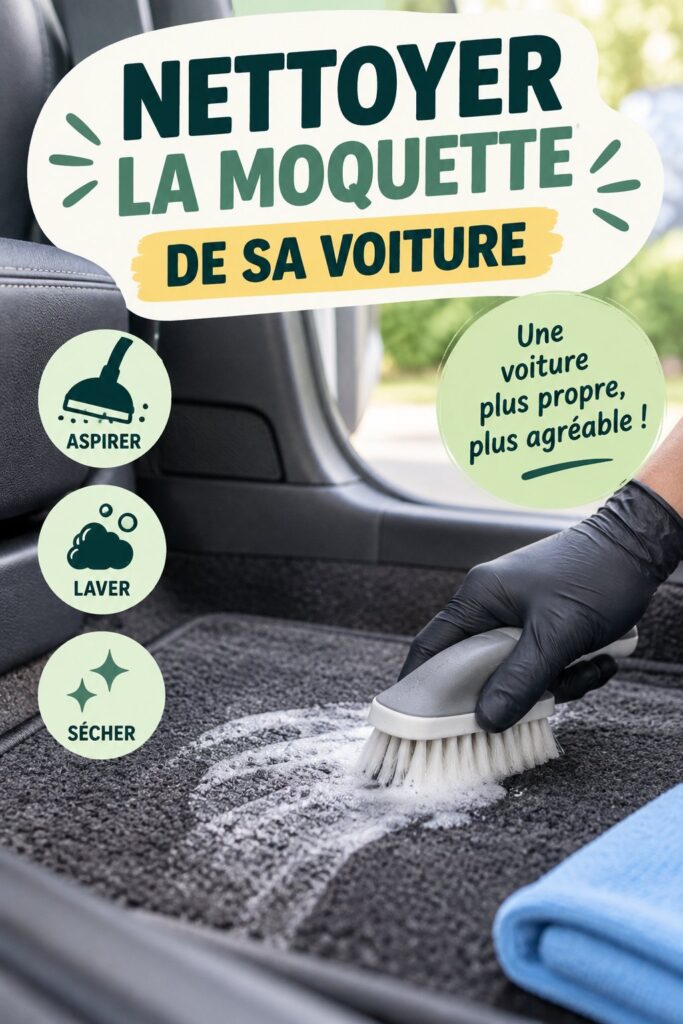 Moquette de voiture propre et bien entretenue