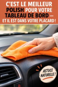 Produit ménager utilisé pour nettoyer un tableau de bord de voiture