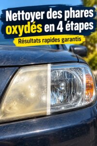 Phares d'une voiture parfaitement nettoyés et brillants