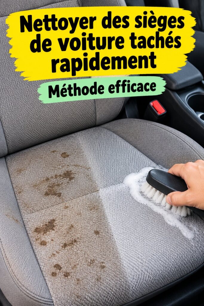 Sièges de voiture en tissu propre et bien entretenus dans un véhicule familial.