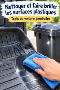 Nettoyage d'un tapis de voiture en plastique pour un intérieur éclatant