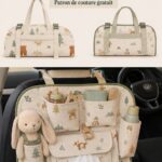 Organisateur de voyage pour voiture montrant des accessoires bien rangés