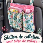 Station de rangement DIY pour sièges de voiture, pratique et esthétique.