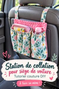 Station de rangement DIY pour sièges de voiture, pratique et esthétique.