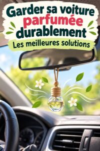 Voiture intérieure avec un désodorisant suspendu et une ambiance agréable