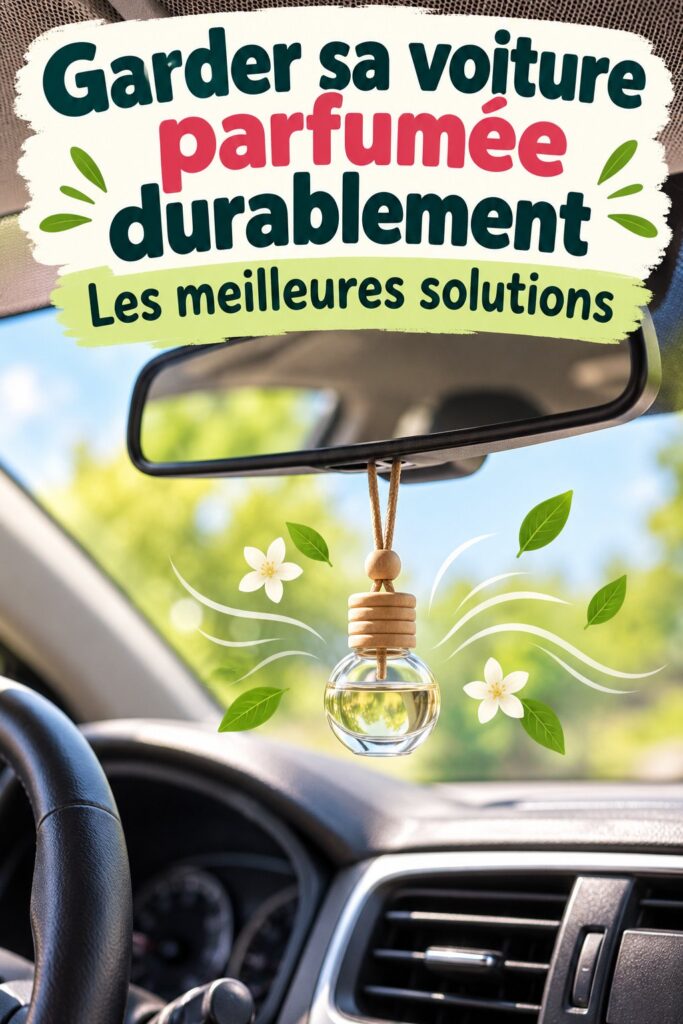 Voiture intérieure avec un désodorisant suspendu et une ambiance agréable