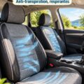 Une vue d'une housse de siège ventilée pour voiture, idéale pour les trajets d'été