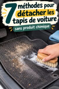 Un tapis de voiture propre et bien entretenu, mettant en avant les méthodes de nettoyage.