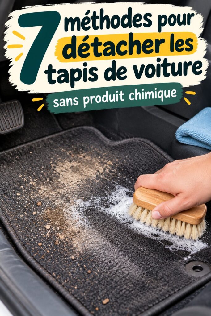 Un tapis de voiture propre et bien entretenu, mettant en avant les méthodes de nettoyage.