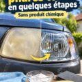 Phares de voiture brillants nettoyés, prêts pour la route
