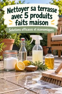 Une terrasse extérieure propre grâce à des recettes de nettoyants maison