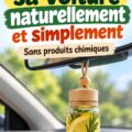 Intérieur d'une voiture parfumée avec des sachets de lavande et des huiles essentielles.