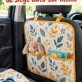 protection de siège auto DIY en tissu coloré dans une voiture
