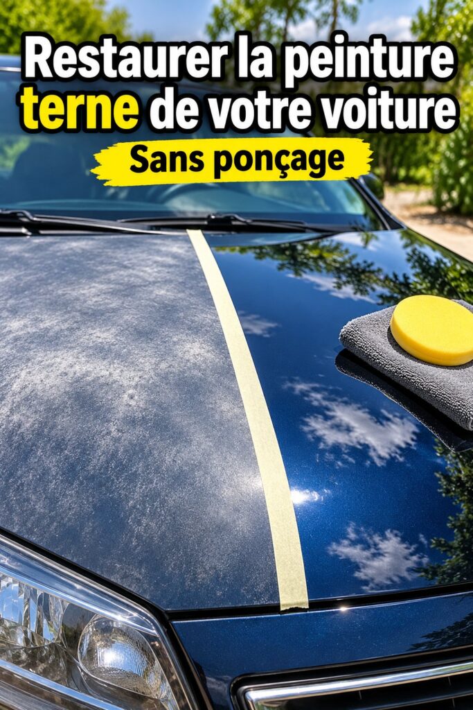 Un avant et après de la peinture de voiture restaurée