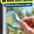 Autocollant retiré d'une vitre de voiture sans dommage