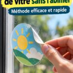 Autocollant retiré d'une vitre de voiture sans dommage
