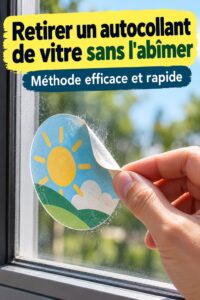 Autocollant retiré d'une vitre de voiture sans dommage
