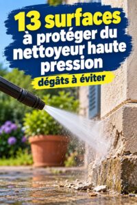 Une vue d'un jardin avec différentes surfaces à protéger des nettoyeurs haute pression.